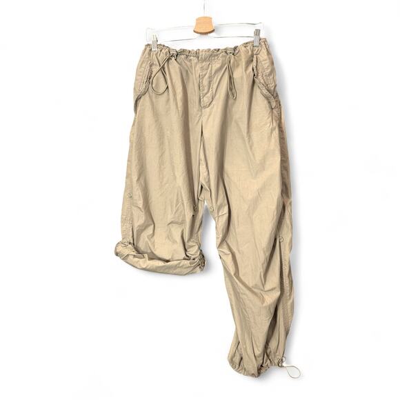 GAP Y2K 2007 Convertible Parachute Cargo Pants Khaki Drawstring Baggy Womens XXL - Picture 14 of 14